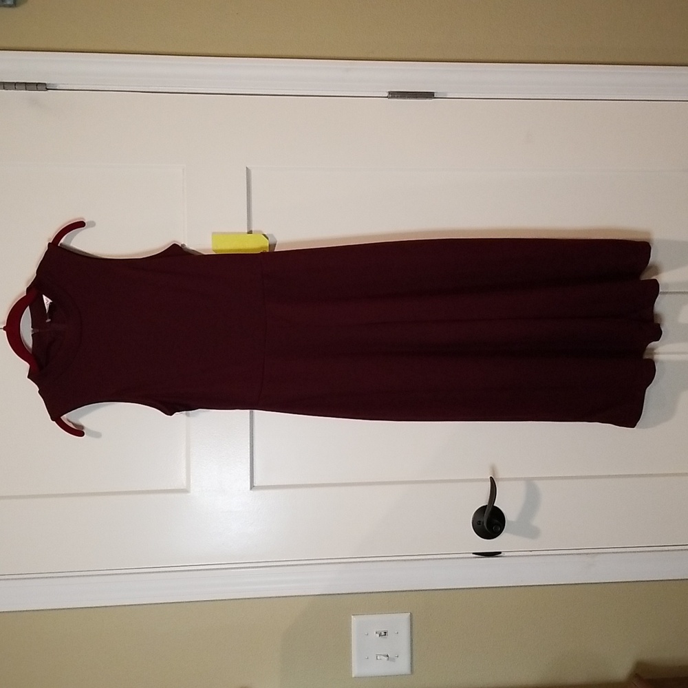 Yado Sleeveless Burgundy Wide Leg Culotte Pantsuit Size Medium NWT